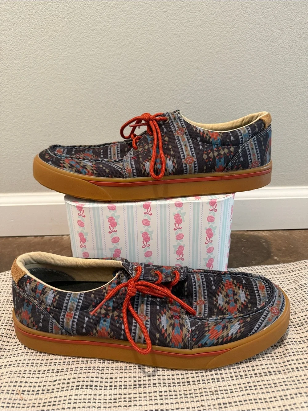 Men's HOOEY Patterned Casual Lace-Up Shoes